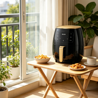Friteuse à air numérique grande capacité sans huile, écran tactile, menus prédéfinis multiples, pour la cuisine à domicile