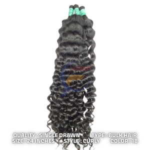 Vente bouclée en vrac Cheveux vierges bruts à cuticule alignée Vente en gros de produits Acheter en vrac Extensions de cheveux 100 cheveux humains - Product Image 6