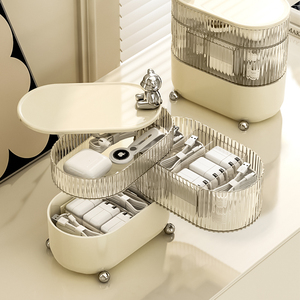 Commercio all'ingrosso PET + PS + ABS materiale cavo dati scatole e cassonetti accessori per capelli organizzatore contenitore per il trucco organizzatore