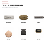 Etiqueta Metálica Personalizada para Prendas, Placa con Logotipo Grabado, Etiquetas Ecológicas para Coser, Etiquetas de Marca para Ropa al por Mayor
