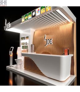 Rectangular Shape Commerical <strong>Breakfast</strong> Artificial Stone <strong>Free</strong> <strong>Standing</strong> Modern <strong>bar</strong> Counter for Sale - Product Image 3