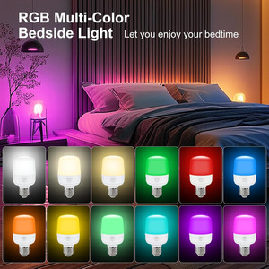 LED Rechargeable Light <b>Bulb</b> 9W E26 12 Colors Remote Control <b>Battery</b> & AC Powered Cool White - Product Image 4
