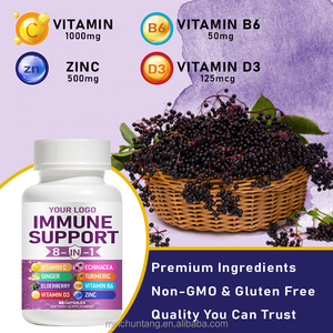 Private Label Holunder Zink <span class=keywords><strong>Vitamin</strong></span> C 5-in-1 Tägliche Kapseln Antioxidans & Immun gesundheits ergänzung für Erwachsene & Jugendliche - Product Image 5