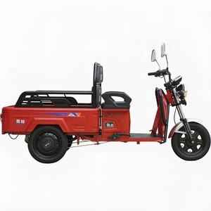 <span class=keywords><strong>Triciclos</strong></span> Eléctricos Abiertos Mini <span class=keywords><strong>de</strong></span> Tres Ruedas Rojos, 48V 500W, Caja <span class=keywords><strong>de</strong></span> 1.1m, con Asiento Trasero Plegable - Product Image 3
