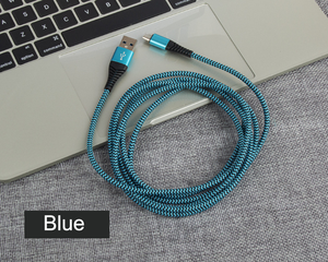 Nhà Máy Giá 6ft bện USB Loại C Micro sạc 3A sạc nhanh iPhone <span class=keywords><strong>Android</strong></span> điện thoại thông minh bao gồm hộp 1m Máy tính kim loại - Product Image 2
