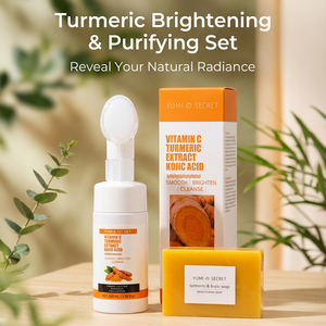 Jabón <span class=keywords><strong>Facial</strong></span> en Espuma Aclarante de Cúrcuma RTS <span class=keywords><strong>con</strong></span> Ácido Kójico y Vitamina C, Set de Cuidado <span class=keywords><strong>Facial</strong></span> Herbal Antienvejecimiento - Product Image 1