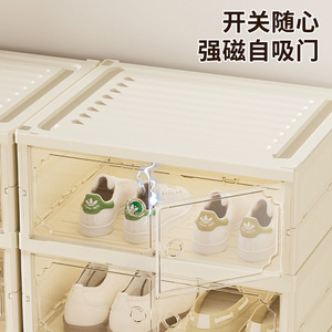 Arnoshin Foldable Double Row <b>Shoe</b> <b>Rack</b> Multi Layer Transparent <b>Storage</b> Dustproof Moisture Proof <b>Shoe</b> Cabinet Simple <b>Storage</b> - Product Image 5