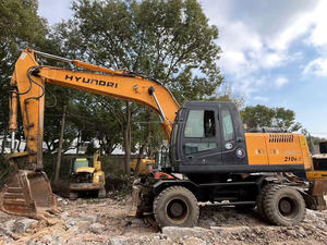 Excavadora de ruedas Hyundai 210w-7 original con hoja Excavadora Hyundai 210w-5 r210w usada - Product Image 3