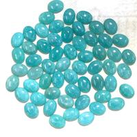 Cabochon d'Amazonite Naturelle en Gros, Pierre Précieuse Opale Verte pour la Fabrication de Colliers, Taille Calibrée, Certifié IGI