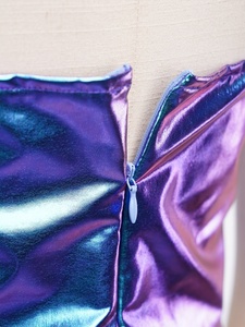 Conjuntos de Baile para Niñas, Top Corto con Lentejuelas Holográficas, Cuello Alto Metálico, para Actuaciones Contemporáneas, Personalizado - Product Image 4