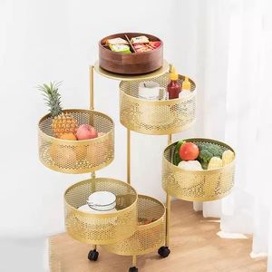 Estante Giratorio de Acero Inoxidable para Almacenamiento en la Cocina, 3/4/5 Niveles, para Frutas o Verduras, Venta Directa de Fábrica - Product Image 6