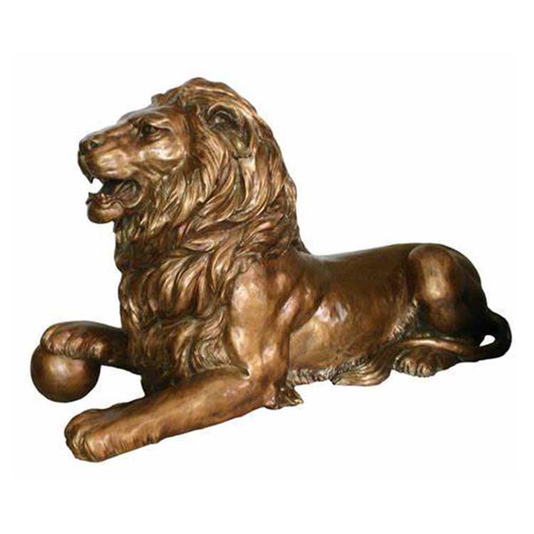 金属製ライオン彫刻 アンティーク風 楽天市場】【人気商品】 置物 クラウン キングライオン 3個