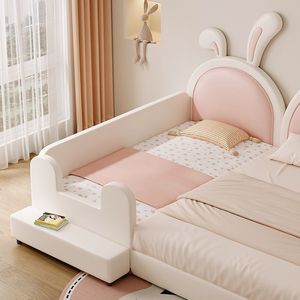 Letto <span class=keywords><strong>per</strong></span> Bambine Design Principessa, Letto Piccolo Allargato con Sponda di Sicurezza, Design Moderno <span class=keywords><strong>per</strong></span> Camera da Letto e Soggiorno - Product Image 2