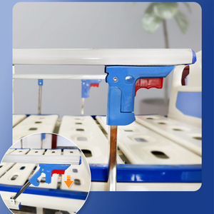 Cama de Hospital Manual Snow S-11 Individual/Doble con Barandillas, Color Azul, para Uso en Dormitorio - Product Image 4