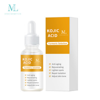 Logo personnalisé produits de soins de la peau marque privée sérum à l'acide kojique curcuma naturel blanchissant anti-âge pour le visage