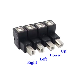 <span class=keywords><strong>USB</strong></span> <span class=keywords><strong>B</strong></span> זכר נקבה מתאם זווית ישרה <span class=keywords><strong>90</strong></span> מעלות חומר חסין אש הגנה מפני קצר חשמלי עבור נתוני סורק מצלמה למחשב נייד - Product Image 3