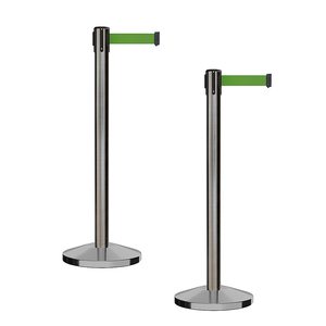 2022 Stainless Steel Tube Retractable Belt Manager Stand Office <strong>Barrier</strong> Post Queue Security Guard Post Stanchion - Product Image 5