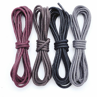 Vente en gros de lacets ronds cirés personnalisés de bonne qualité 2.5 MM d'épaisseur lacets de chaussures imperméables pour hommes femmes chaussures habillées et bottes