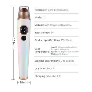 Augen-Schönheits-Massagegerät zur Entfernung von Tränensäcken, <span class=keywords><strong>Original</strong></span> Roter Bian-Stein Augenmassagegerät - Product Image 2