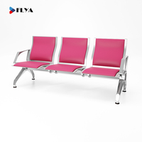 Chaises d'attente Flya multicolores en option, 3, 4 ou 5 places, pour hôpitaux, halls d'accueil et aéroports