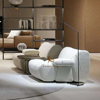 Italien simple moderne luxe incurvé ensemble de canapés meubles canapé salon modulaire coin canapé ensemble