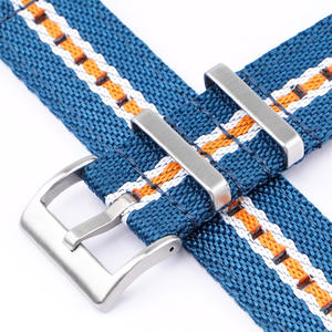 สายนาฬิกาผ้าใบไนลอนลายทาง20มม. 22มม. พร้อมห่วงเหล็กสำหรับ Huawei /samsung/<span class=keywords><strong>seiko</strong></span> - Product Image 4