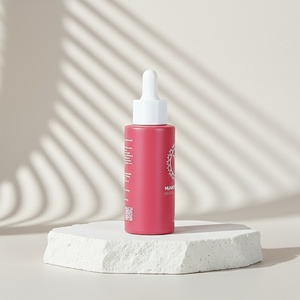 Luxury Empty 30ml Frosted Glass <b>Flat</b> Shoulder Dropper Bottle Screw Cap for Liquid Serum Foundation Lotion Cosmetic Packaging - Product Image 2