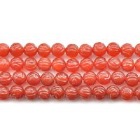 Perles de fleur sculptées en cornaline pour la fabrication de composants de bijoux à bricoler soi-même
