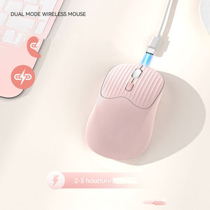เมาส์สำนักงานบลูทูธแบบสองโหมดชาร์จได้ 2.4G เมาส์ไร้สายเมาส์ออปติคอลเงียบเมาส์พกพาบางเฉียบสำหรับแล็ปท็อปแท็บเล็ตพีซี - Product Image 2