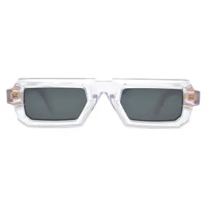 Zwarte Lens Mini Zonnebril Acetaat Frame Tac Gepolariseerde Zonnebril Designer Uv400 Dikke Zonnebril Merk Dames Heren