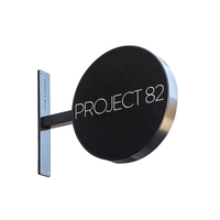 Enseigne murale rotative à 360° en acrylique LED personnalisée, robuste, pour intérieur, boîte publicitaire circulaire, affichage double face, étanche