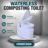 Toilettes de compostage intelligentes avec mélange automatique, chauffage et ventilation
