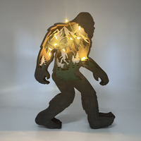 Décoration Murale et de Table en Bois Bigfoot Sasquatch pour la Chasse en Forêt, Figurine Sasquatch en Forme d'Animal, Cadeau