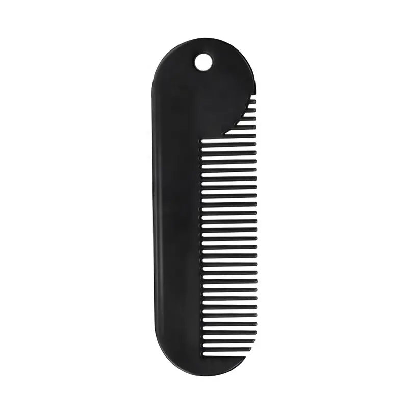 New Arrival Stainless Steel Metal Round Teeth Detangling Beard Comb Male Antistatic Salon Hairdressing Beard Comb