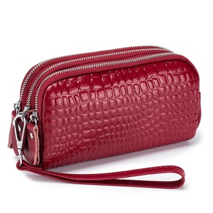 <b>Ladies</b> Clutch <b>Wallet</b> Fashion Leather Long Purse Cell Phone <b>Wallets</b> Genuine Leather Clutch Wrist <b>Wallet</b> for Women - Product Image 1