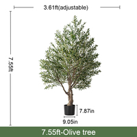 Grand olivier artificiel TikTok, verdure réaliste, décoration intérieure, plantes d'intérieur, arbres en pot pour décorations de Noël