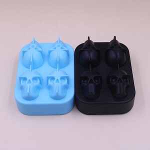 Tự làm tùy chỉnh 3D Skull Thiết kế mini <span class=keywords><strong>ICE</strong></span> <span class=keywords><strong>CUBE</strong></span> Maker Khuôn Silicone <span class=keywords><strong>Ice</strong></span> <span class=keywords><strong>Cube</strong></span> khay - Product Image 4