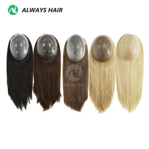 ท็อปเปอร์ปิดผมหนัง PU แบบผูกติดทนนาน16 "สำหรับผู้หญิงผมมนุษย์แบบผูกติดอยู่กับหนังแท้ทั้งผมมนุษย์และผู้หญิงผมปลอมสำหรับผู้หญิง - Product Image 6