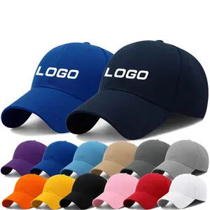 Alta calidad de algodón personalizado hombres imprimir Logo papá sombrero bordado Nueva York 6 paneles negro mujeres gorra de béisbol