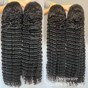 Peluca de Cabello Virgen al por Mayor con Densidad del 200%, Transparente HD para Encaje 13x4, Peluca Frontal de Encaje Larga sin Pegamento para Bebés - Product Image 1