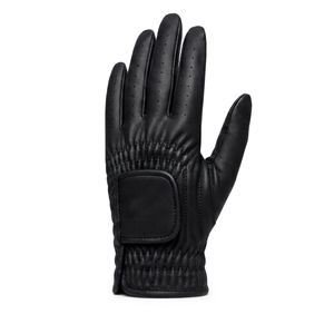 Gant de golf en cuir noir de qualité supérieure, respirant, en cuir Cabretta souple, avec marqueur de balle pour hommes et femmes - Product Image 1