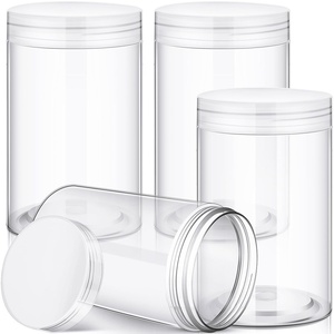 Contenants cosmétiques vides en gros, pots en plastique, petits contenants en PET transparent avec couvercles, personnalisables 3g 5g 10g 15g 20g 30g - Product Image 1