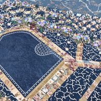 Tapis à franges Ramadan, or, diamant, feutre moelleux, épais, poils courts, imprimé, pompon doux, antidérapant, tapis de sol
