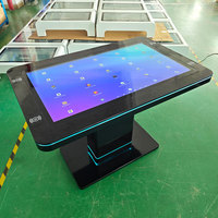 Meja Kopi Pintar Android 43 Inci dengan Layar Sentuh dan Tablet Game