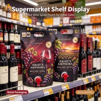 Pochettes souples personnalisées avec bec verseur, qualité alimentaire, pour vin, café, boissons liquides, portables, étanches, pour l'extérieur, vente en gros, direct usine
