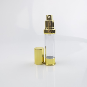 Nouvelle bouteille pulvérisateur sans air en verre doré de 100 ml/200 ml avec joint d'étanchéité circulaire sous vide pour emballage cosmétique - Product Image 2