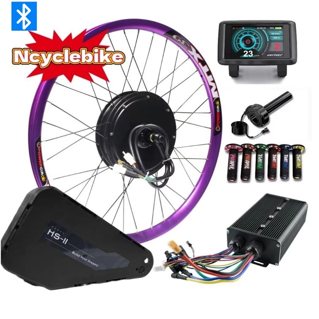 Ready to Ship 3-5 Days Delivery 3000W 72v Ebike Conversion Kit with Triangle Lithium Battery