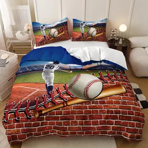 Baseball Basketball Football Pattern 3D Printed Duvet Cover Wholesale Bedding Set