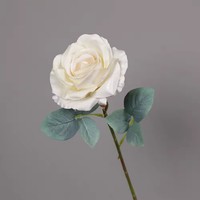 Roses artificielles en soie en gros, longues tiges, fausses roses pour bouquets de mariage, centres de table, arrangements floraux