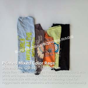 Trapos de Algodón de Alta Calidad para Uso Industrial, Trapos de Camisetas de Colores, Trapos Absorbentes de Aceite y Agua para Limpieza - Product Image 2